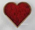 Machový obraz ručne vyrobený na Slovensku "Srdce jednofarebné" (červená) | Rozmer: 22 cm