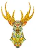 Drevený obraz na vymaľovanie "Golden deer"
