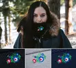 Univerzálna folklórna multifunkčná šatka s výšivkou "Farebný kvietok" | Typ: čierna
