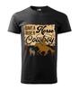 Pánske tričko "Horse cowboy" | Veľkosť: XS | Čierna