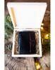 Pánska peňaženka v darčekovej krabičke MK05 | Balenie: Vianočný motív | Čierna / červená