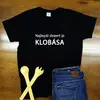 Pánske tričko „Najlepší dezert je Klobása“ | Veľkosť: S | Čierna