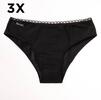 3 x Dámske absorpčné nohavičky HEDI 2 | Veľkosť: XXS | Čierna