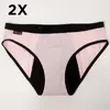 2 x Dámske absorpčné nohavičky BELI | Veľkosť: XS | Ružová/biela