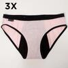 3 x Dámske absorpčné nohavičky BELI | Veľkosť: XS | Ružová/biela