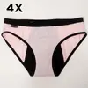4 x Dámske absorpčné nohavičky BELI | Veľkosť: XS | Ružová/biela