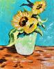 Maľovaný obraz na plátne "Slnečnice / Vincent van Gogh"