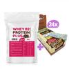 1 x 1000 g Whey 82 Protein Plus + 24 x 50 g Proteínová tyčinka s kolagénom Gam´s (čokoláda/mix príchutí)
