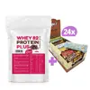 1 x 1000 g Whey 82 Protein Plus + 24 x 50 g Proteínová tyčinka s kolagénom Gam´s (čokoláda/mix príchutí)