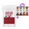 1 x 1000 g Whey 82 Protein Plus + 24 x 40 g Kazeínová tyčinka s vápnikom Gam´s (višňa-jogurt/mix príchutí)