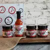 4-dielny Balíček pálivých dobrôt č.1 (ohnivá omáčka / indické chutney / paradajkový relish s kôprom / cibuľové chutney so škoricou a kardamómom)
