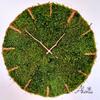 Lesné nástenné machové hodiny | Zelená / hnedá