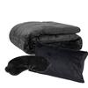3-dielny SET: Záťažová deka + zatemňovacia maska + vankúš | Hmotnosť: 5 kg | Čierna