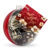 2 x 84 g Vianočná guľa plnená pralinkami s textom Merry Christmas (kávový krém) | Červená