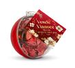 2 x 84 g Vianočná guľa plnená pralinkami s textom Veselé Vianoce (kakaový krém) | Červená