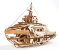 Mechanický model 3D puzzle značky Ugears "Remorkér – Tougboat"