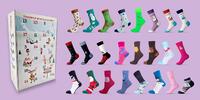 Adventný kalendár s ponožkami pre dievčatá (veľkosť 30-34)