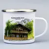 330 ml Turistický smaltovaný hrnček "Zamkovského chata" | Biela