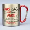 300 ml Turistický nerezový termohrnček "Furt dačo" | Strieborná