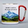 300 ml Turistický nerezový termohrnček "Hory a káva sú moja závislosť 1" | Biela