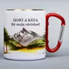 300 ml Turistický nerezový termohrnček "Hory a káva sú moja závislosť 2" | Biela