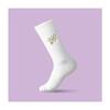 Zdravotné ponožky s glitter ozdôbkou Karpathia "Motýľ" | Veľkosť: 36-38 | Biela