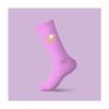 Zdravotné ponožky s glitter ozdôbkou Karpathia "Kvet" | Veľkosť: 36-38 | Fialová