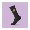Zdravotné ponožky s glitter ozdôbkou Karpathia "Kvet" | Veľkosť: 36-38 | Čierna