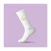 Zdravotné ponožky s glitter ozdôbkou Karpathia "Kvet" | Veľkosť: 36-38 | Biela