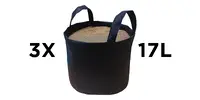 3 x 17 l Textilný kvetináč TEX BAGS