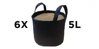 6 x 5 l Textilný kvetináč TEX BAGS
