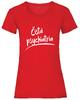 Dámske bavlnené tričko "Čistá psychiatria" | Veľkosť: XS | Červená