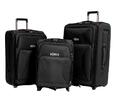 3-dielna Sada textilných cestovných kufrov ROWEX Prime | Čierna