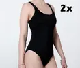 2 x Jednodielne dámske menštruačné plavky Rilie Basic | Veľkosť: XS | Čierna