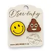 Drevené ručne maľované náušnice | Emoji