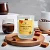 180 g Handmade sójová sviečka s dreveným knôtom "Slaný karamel & Káva"