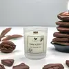 180 g Handmade sójová sviečka s dreveným knôtom "Kakao & Pačuli"