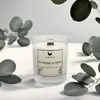 180 g Handmade sójová sviečka s dreveným knôtom "Eucalyptus & Mäta"