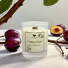 180 g Handmade sójová sviečka s dreveným knôtom "Slivka & Pačuli"