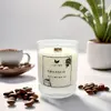 180 g Handmade sójová sviečka s dreveným knôtom "Mocca káva"