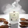 180 g Handmade sójová sviečka s dreveným knôtom "Med & Tabak"