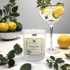 180 g Handmade sójová sviečka s dreveným knôtom "Gin & tonic"