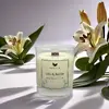 180 g Handmade sójová sviečka s dreveným knôtom "Ľalia & Bavlna"