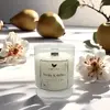 180 g Handmade sójová sviečka s dreveným knôtom "Hruška & Ambra"