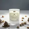 180 g Handmade sójová sviečka s dreveným knôtom "Kadidlo & Myrha"