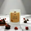 180 g Handmade sójová sviečka s dreveným knôtom "Pain Au Chocolat"