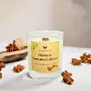 180 g Handmade sójová sviečka s dreveným knôtom "Pižmo & Santalové drevo"