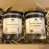 2-dielna Darčeková sada sójových sviečok (Eucalyptus & Mäta / Limetka, Bazalka & Mandarínka)
