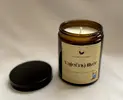 180 g Handmade sójová sviečka s dreveným knôtom "Vaječný likér"
