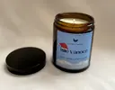 180 g Handmade sójová sviečka s dreveným knôtom "Biele Vianoce"